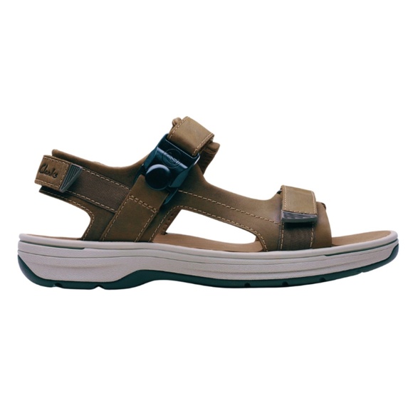 Clarks Mens Saltway Trail Sandals in Light Tan Leather . 26184778